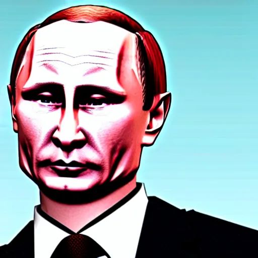 Prompt: Detailed image of Vladimir Putin, in game style 8k, wearing only pants with a bare torso, his body is old and ugly with sagging old skin,