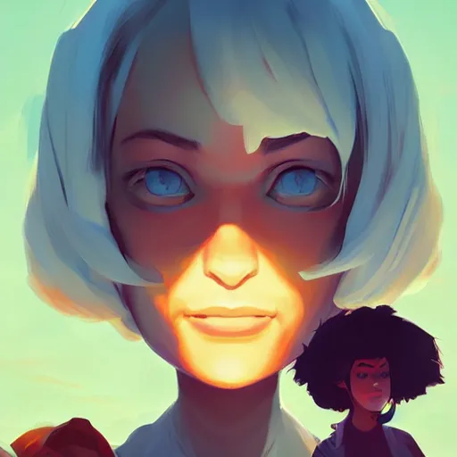 Image similar to face icon stylized minimalist 3 do interactive multiplayer, loftis, cory behance hd by jesper ejsing, by rhads, makoto shinkai and lois van baarle, ilya kuvshinov, rossdraws global illumination