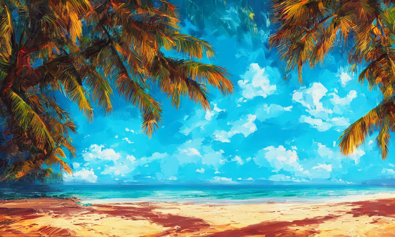 Image similar to paradise beach by alena aenami artworks in 4 k