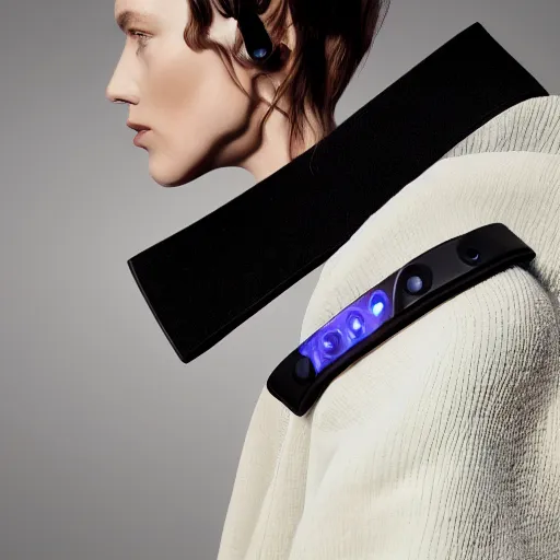 Prompt: Balenciaga cybernetic accessories