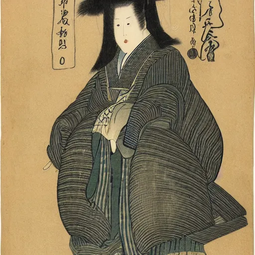 Prompt: a woman drawn by shin - ichi sakamoto, extremely detailed, year 1 7 0 0, exorbitant fashion