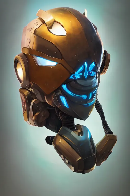 Image similar to epic mask helmet robot ninja portrait stylized as fornite style game design fanart by concept artist gervasio canda, behance hd by jesper ejsing, by rhads, makoto shinkai and lois van baarle, ilya kuvshinov, rossdraws global illumination radiating a glowing aura global illumination ray tracing hdr render in unreal engine 5