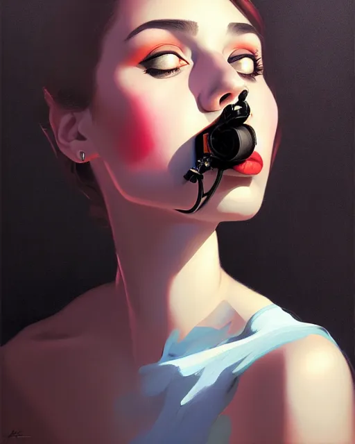 Image similar to stylized portrait of an artistic pose, composition, surreal composition of a young lady with smoke by akut aydodu, realistic shaded, fine details, realistic shaded lighting poster by ilya kuvshinov, magali villeneuve, artgerm, jeremy lipkin and michael garmash and rob rey