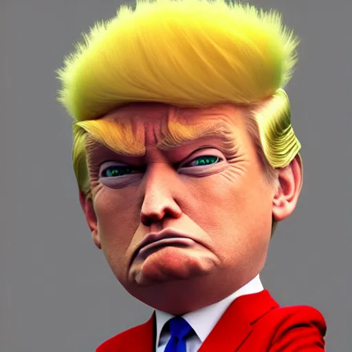 Donald Trump as a troll doll, digital art, artstation, | Stable ...