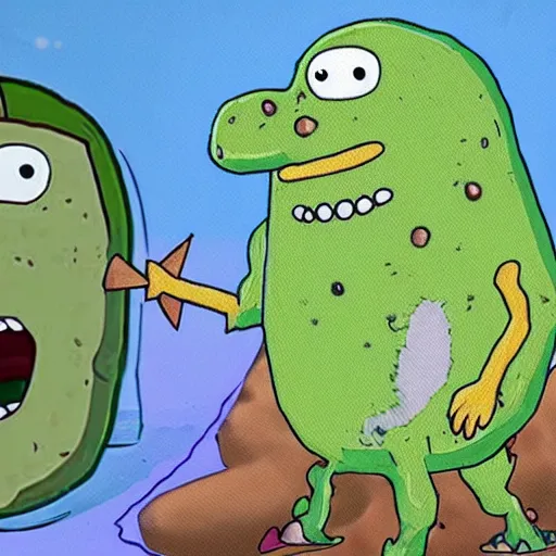 Image similar to prehistoric pickle rick