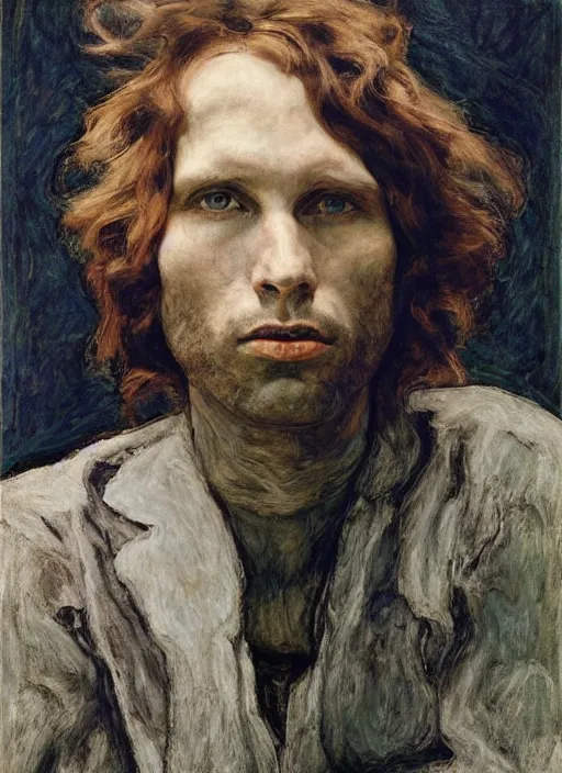 Image similar to jim morrison by jeremy lipking egon schiele gottfried helnwein