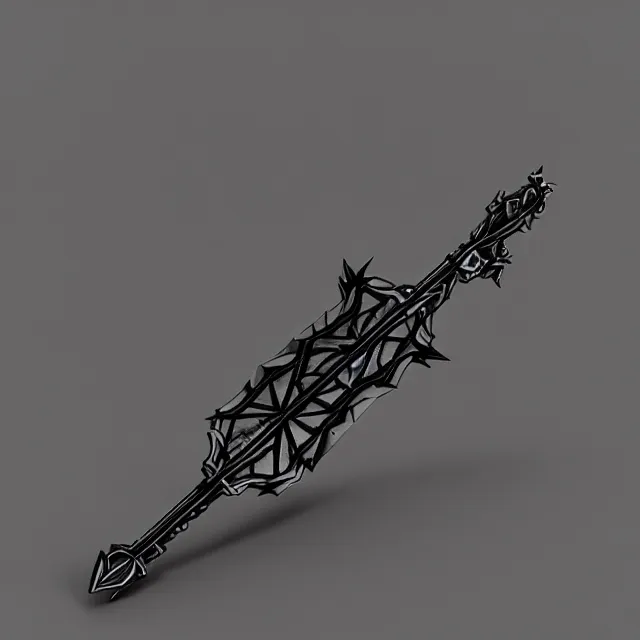 Image similar to kingdom hearts keyblade designed by balenciaga, dark cinematic, volumetric, realistic, 3 d render, cinematic lighting, ray tracing, cinematic, unreal engine 5, unreal engine render, octane render, hyper realistic, photo, 8 k