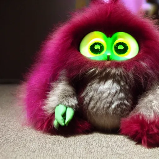 Prompt: Furby with feet