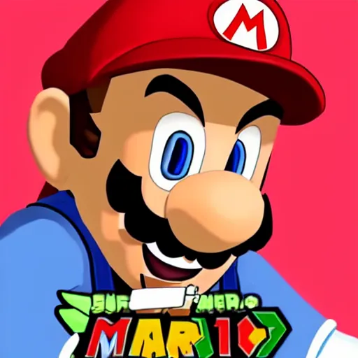 Image similar to super mario as carl johnson face from gta san andreas