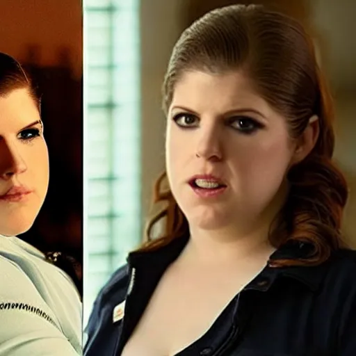 Image similar to still of fat Anna Kendrick, having gained 75 pounds for Cop Land remake 2029