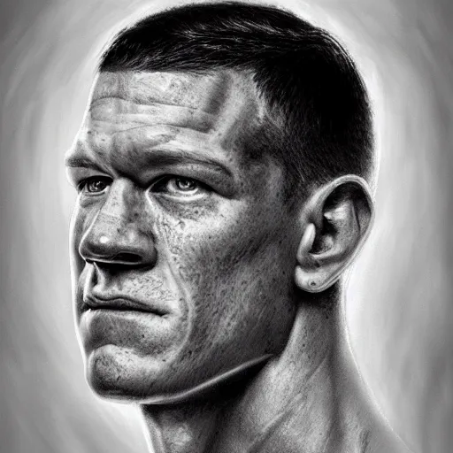 Prompt: a well designed portrait of John Cena , detailed, realistic, sketch style,,Greg Rutkowski, 8K resolution.