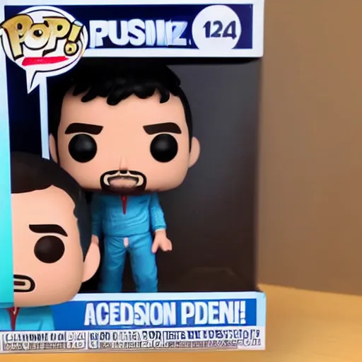 Prompt: PaulDenino IcePoseidon Paul Denino Ice Poseidon as a funko pop