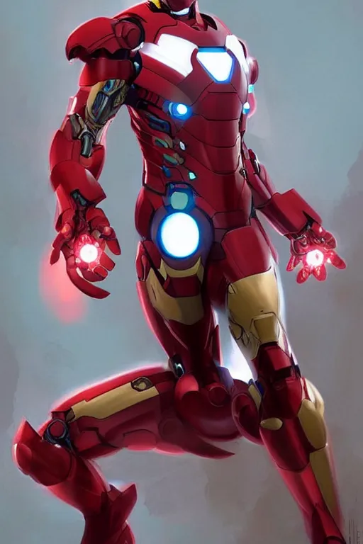 Image similar to Full body camera shot of marvel comics character, evil white superior iron man, red eyes, full of details, digital illustration, concept art, smooth, by Ina Wong and wlop ，trending on cgsociety and artstation，8kHDR，light effect