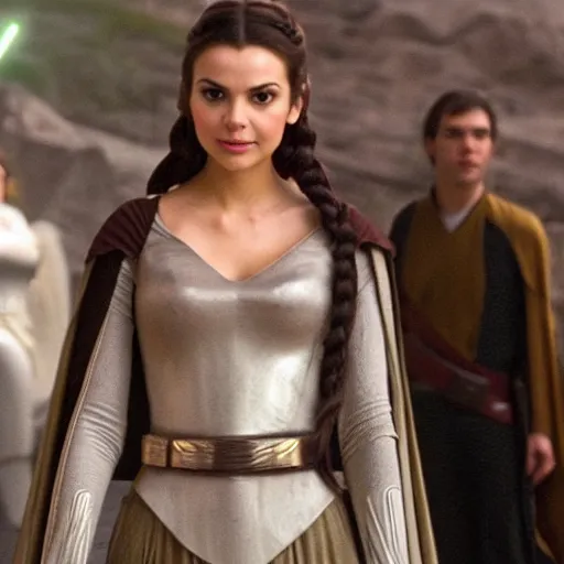 Image similar to victoria justice as princess padme in star wars episode 3, 8k resolution, full HD, cinematic lighting, award winning, anatomically correct