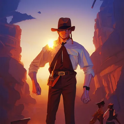 Image similar to hero world raiders of the lost ark 1 9 8 1, behance hd by jesper ejsing, by rhads, makoto shinkai and lois van baarle, ilya kuvshinov, rossdraws global illumination