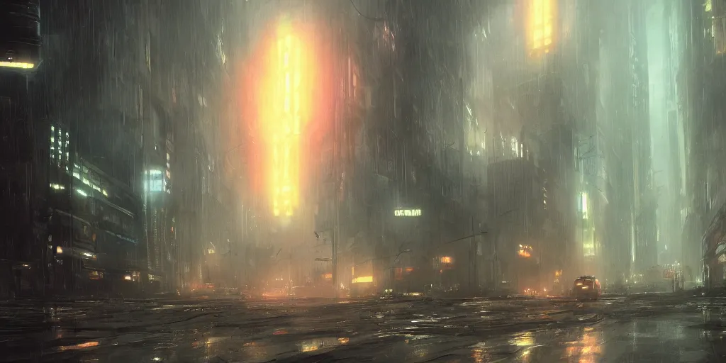 Image similar to an environmental concept art of blade runner 2 0 7 7, highly detailed, environmental light, cinematic by francis tneh