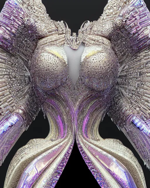 Image similar to a highly detailed metahuman 8 k close up render of bella hadid evangelion renaissance in iris van herpen dress schiaparelli in diamonds crystals swarovski and jewelry iridescent in style of alphonse mucha gustav klimt trending on artstation made in unreal engine 4