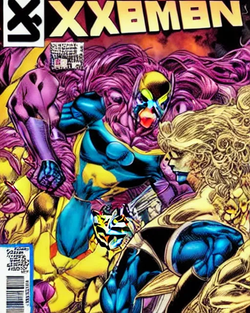 Image similar to x-men cover by jim lee, marvel comics