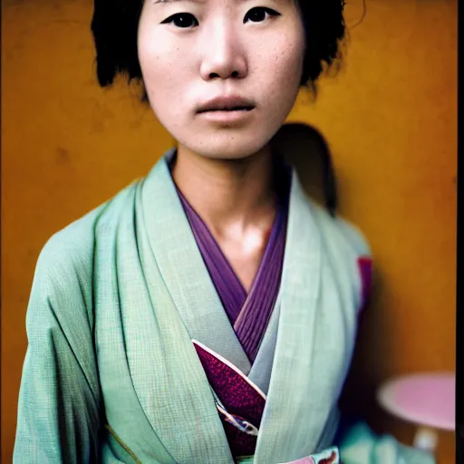 Prompt: portrait beautiful Japan young woman, by Steve McCurry, clean, detailed, award winning