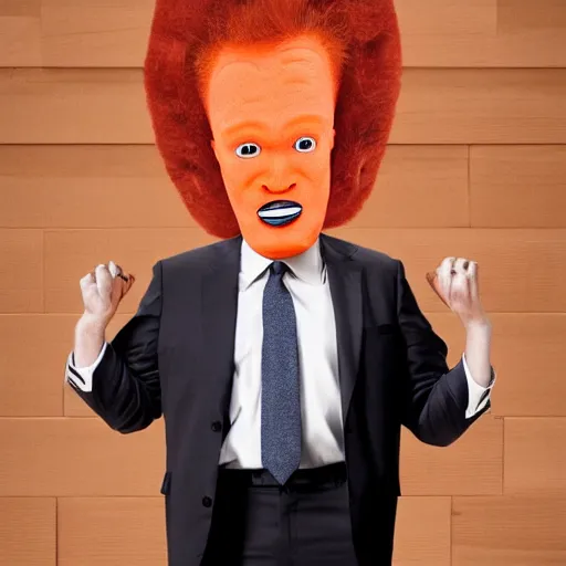 Image similar to connan o brien carrot face caricature