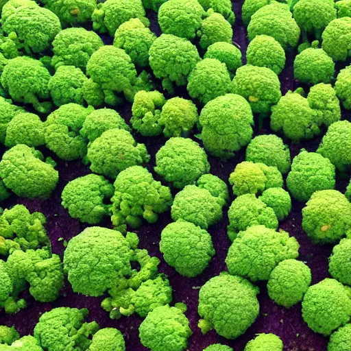Prompt: A forest made of broccoli