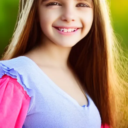 Image similar to beautiful childhood girlfriend smiling beautifully realistic