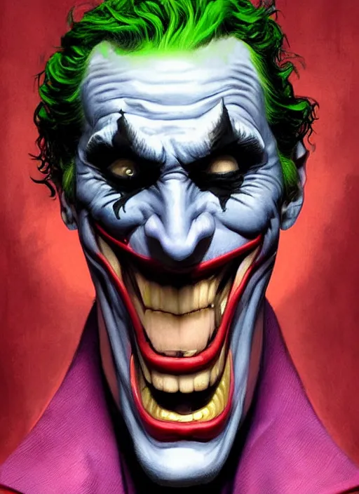 Prompt: digital _ painting _ of _ the joker _ by _ filipe _ pagliuso _ and _ justin _ gerard _ symmetric _ fantasy _ highly _ detailed _ realistic _ intricate _ port