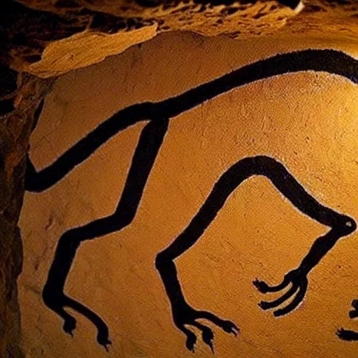 Image similar to great beast, paleolithic cave art