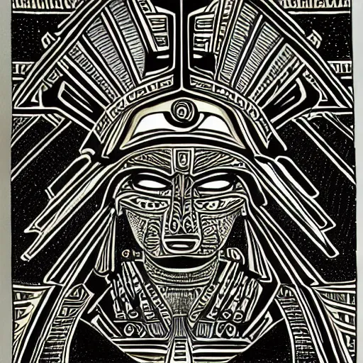 Image similar to aztec vishnu, symmetrical, alex gray