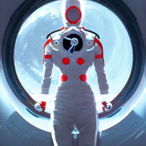 Prompt: symmetry! futuristic armed ali g astronaut, apex legends, illustration, art by artgerm and greg rutkowski and alphonse mucha