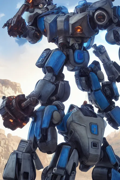 Image similar to mechwarrior 5 : mercenaries mech megaman transformer robot boss tank engine game octane render, 4 k, hd 2 0 2 2 3 d cgi rtx hdr style chrome reflexion glow fanart, global illumination ray tracing hdr fanart arstation by ian pesty by jesper ejsing pixar and disney unreal zbrush central hardmesh