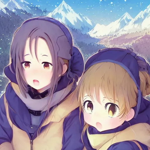 Image similar to anime yuru camp yama no susume cute girls around campfire trending on artstation hyperdetailed shining eyes cute moe Insanely detailed faces Unreal Engine 4k 8k ultra HD illustration digital pixiv concept art Award Winning manga cover by Stanley Artgerm Lau, WLOP, Rossdraws, James Jean, Andrei Riabovitchev, Marc Simonetti, and Sakimichan