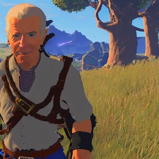 prompthunt: joe biden as a runescape character fighting goblins