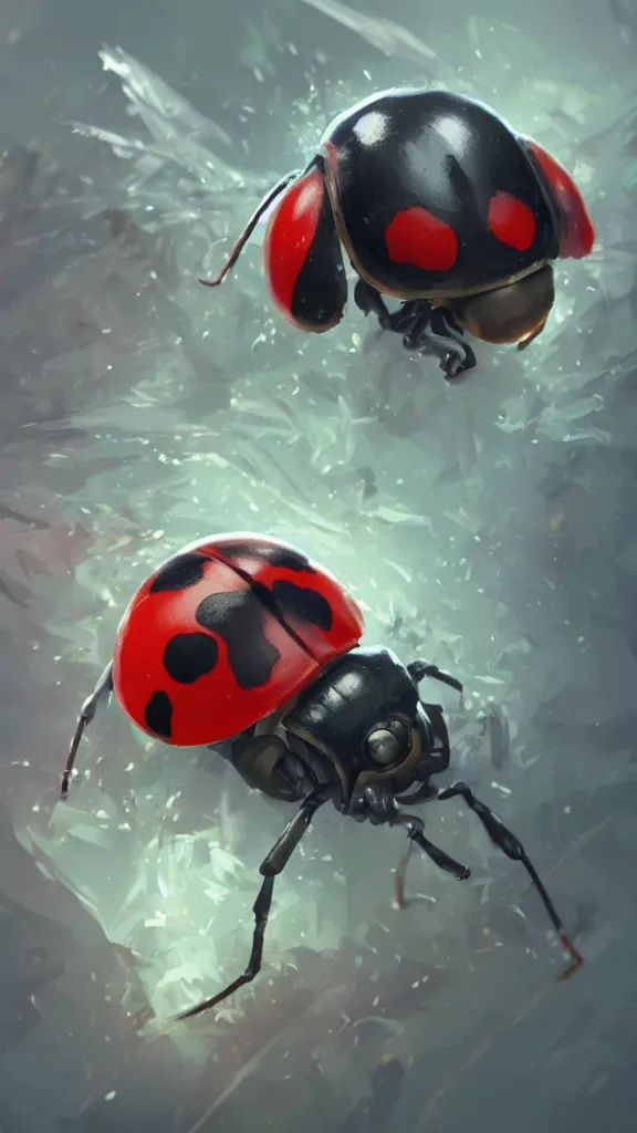 Image similar to a male ladybug from league of legends, digital Art, Greg rutkowski, Trending artstation,cinematic