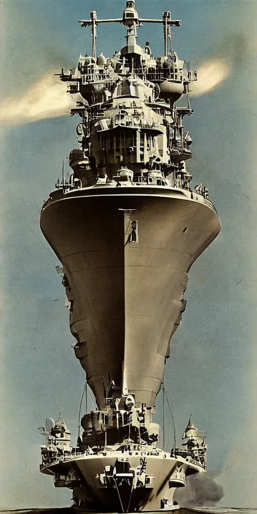 Image similar to battleship potemkin as a retro futuristic atompunk warship, art deco - w 1 0 2 4