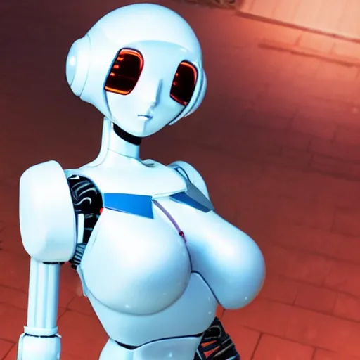 Prompt: robot anime girl