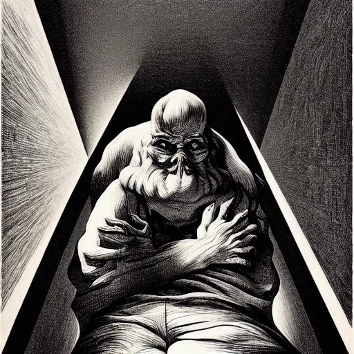 Image similar to lithography on paper secret lair conceptual figurative post - morden monumental dynamic portrait by goya and escher and hogarth, illusion surreal art, highly conceptual figurative art, intricate detailed illustration, controversial poster art, polish poster art, geometrical drawings, no blur