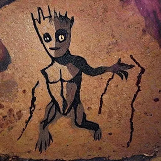 Prompt: cave-painting!!!!!!!!!!!!!!!!!!!!! cave-painting!!!!!!!!!!!!!!!!!!!!! of ((((((((((((((((baby groot))))))))))))))))