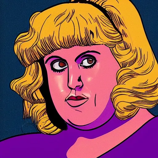 Image similar to “ rebel wilson retro minimalist portrait by jean giraud, moebius starwatcher comic, 8 k ”