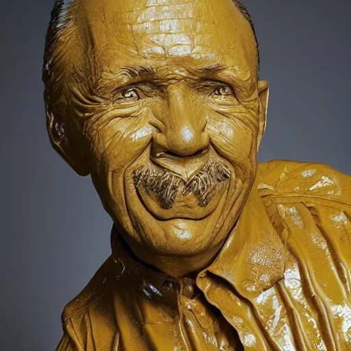 Image similar to sculpture of a dentist made entirely out of honey