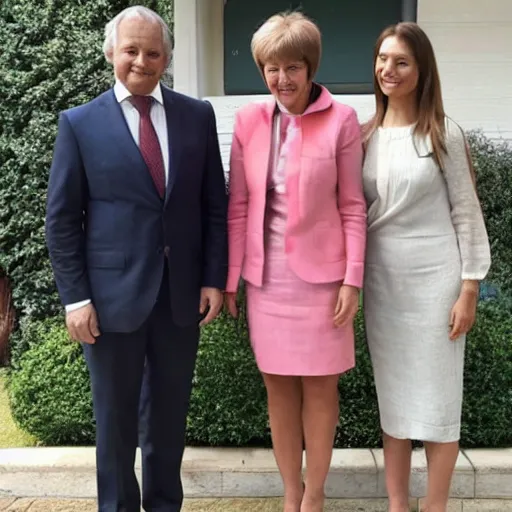 Image similar to photo of a prime minister with two girlfriends