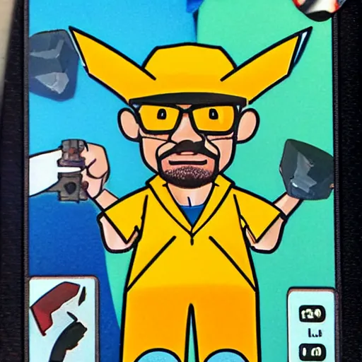 Image similar to walter white in a pokemon card