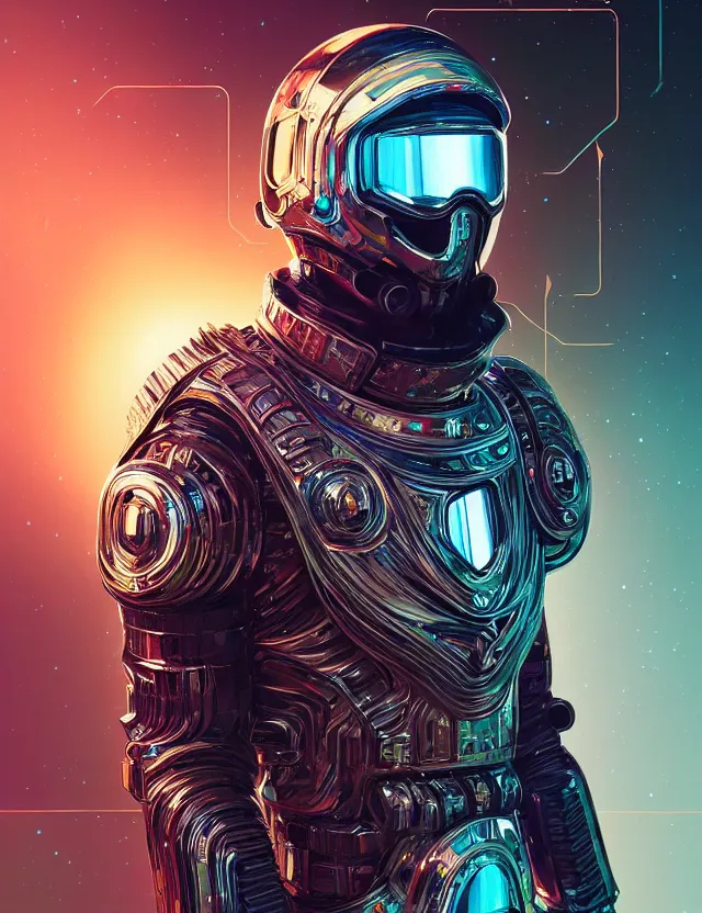 Image similar to futuristic soldier reflective chrome armor super intricate ornaments artwork by tooth wu and wlop and alena aenami and greg rutkows