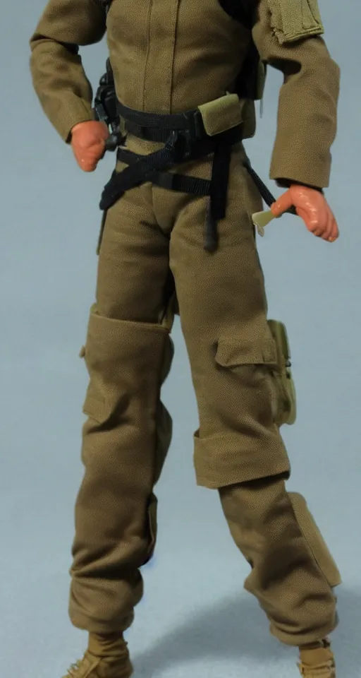 Prompt: 1 9 8 0 hasbro style gi joe action figure, full body, highly detailed, sci fi, photorealistic