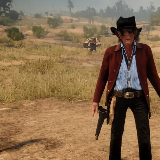 Prompt: keith richards in red dead redemption 2