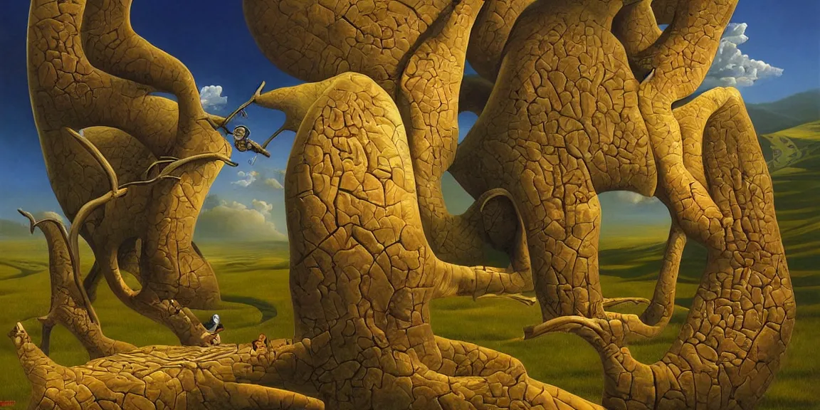 Image similar to artwork by vladimir kush.