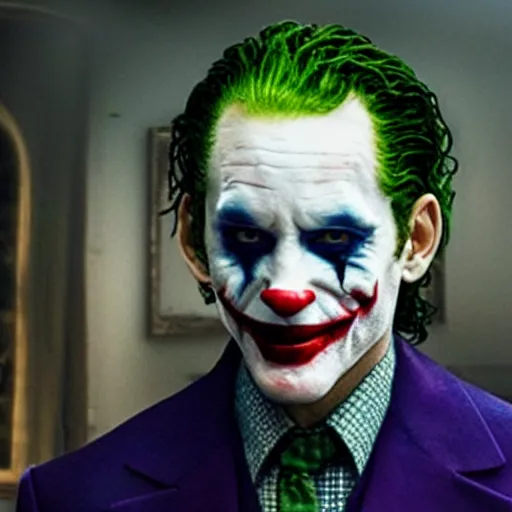 Image similar to film still of Will Smith as joker in the new Joker movie