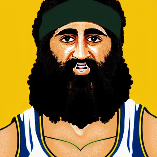 Image similar to facial portrait of osama bin laden shooting free throws, boston celtics jersey, wearing a headband, sweating, focused