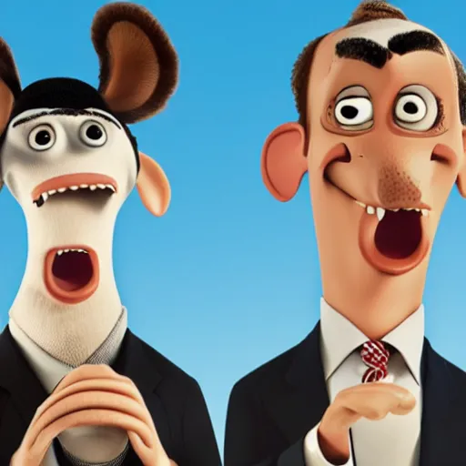 Image similar to the presidents as wallace and grommet style