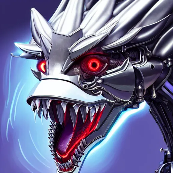 Prompt: close up mawshot of a cute elegant beautiful stunning hot anthropomorphic female robot dragon, with sleek silver metal armor, glowing OLED visor, facing the camera, the open maw being highly detailed living and sharp, with a gullet at the end, you looking into the maw, food pov, micro pov, vore art, digital art, pov furry art, anthro art, furry, warframe art, high quality, 3D realistic, dragon mawshot, maw art, macro art, micro art, dragon art, Furaffinity, Deviantart, Eka's Portal, G6